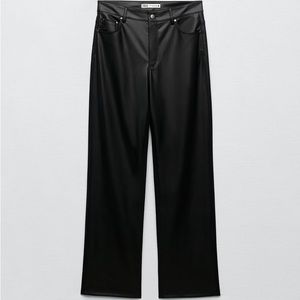 Zara Full Length Faux ‘90s Leather Pants